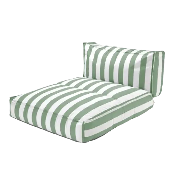 Outdoor-Bett -STAY- Farbe Lily White/Duck Green - Größe 120 x 190 cm