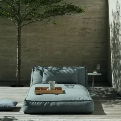 Outdoor-Bett -STAY- Farbe Stone Bouclé - Größe 120 x 190 cm