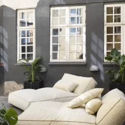 Outdoor-Kissen -STAY- Special Edition, Farbe Sand, Stoff Twigh - Größe 80 x 40 cm