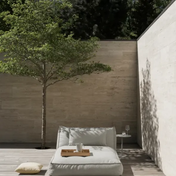 Outdoor-Kissen -STAY- Special Edition, Farbe Sand, Stoff Reah - Größe 80 x 40 cm