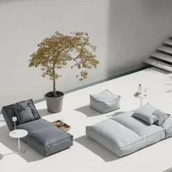 Outdoor-Lounger -STAY- Farbe Stone - Größe 80 x 150 cm