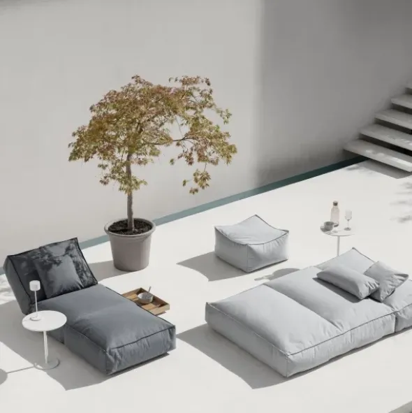 Outdoor-Lounger -STAY- Farbe Stone - Größe 80 x 150 cm