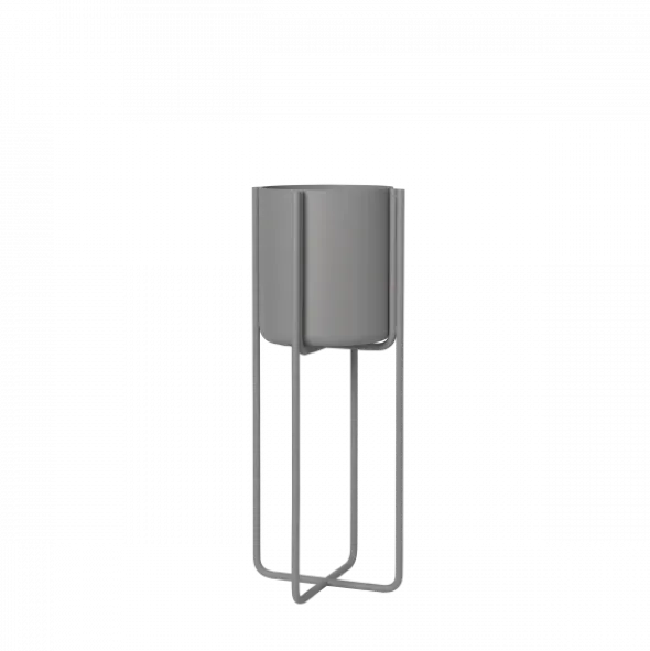Pflanzgefäß mit Gestell -KENA- Farbe Steel Gray - Größe 55 x 22 cm