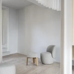 Pouf -KUON- Boucla Beige