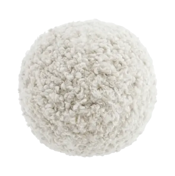 Rundes Kissen -TEDDY- Farbe Moonbeam