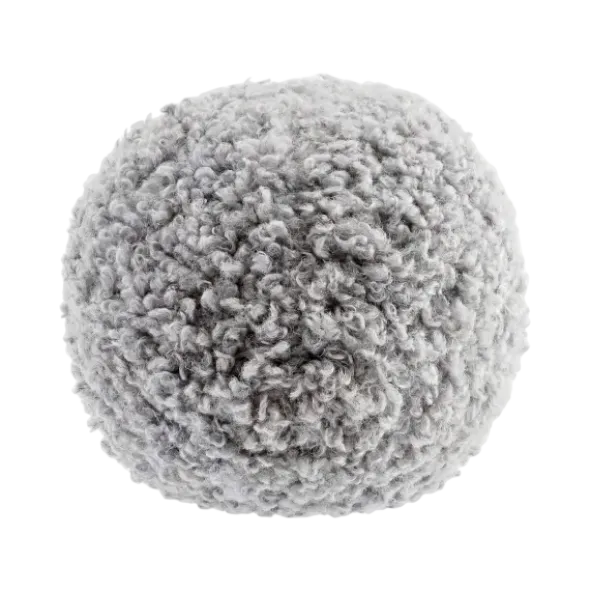 Rundes Kissen -TEDDY- Farbe Sharkskin