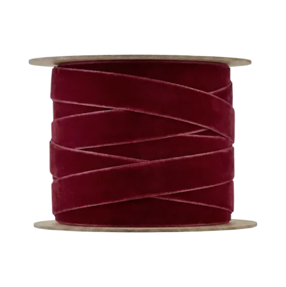 Samt Geschenkband -JUHLA- Farbe Port - Größe S