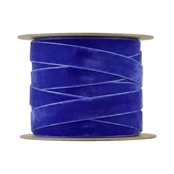 Samt Geschenkband -JUHLA- Farbe Mazarine Blue - Größe S