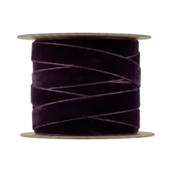 Samt Geschenkband -JUHLA- Farbe Midnight Plum - Größe S