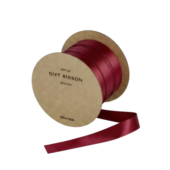 Satin Geschenkband -JUHLA- Farbe Port - Größe S