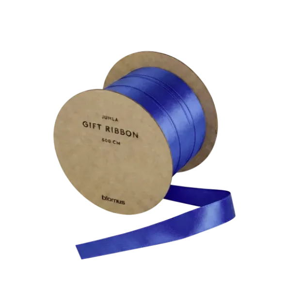 Satin Geschenkband -JUHLA- Farbe Mazarine Blue - Größe S