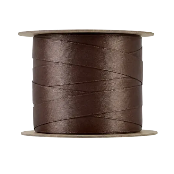 Satin Geschenkband -JUHLA- Farbe Dark Earth - Größe S