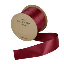 Satin Geschenkband -JUHLA- Farbe Port - Größe M