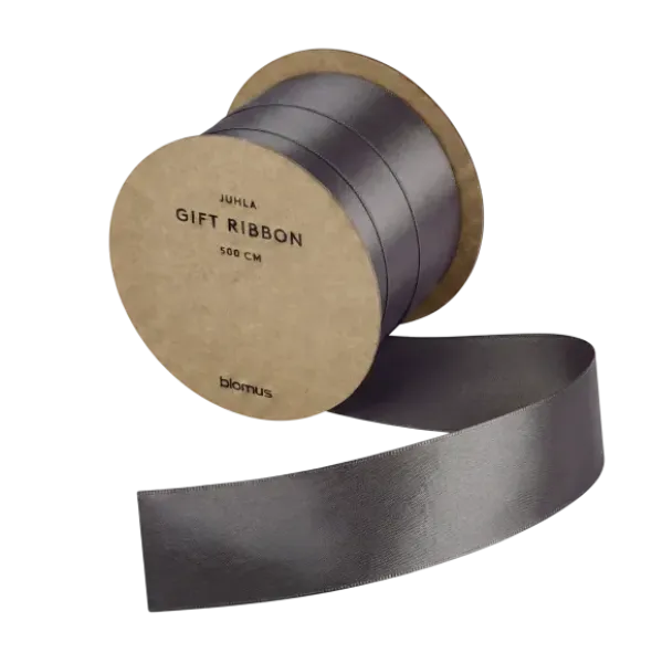 Satin Geschenkband -JUHLA- Farbe Smoke - Größe M