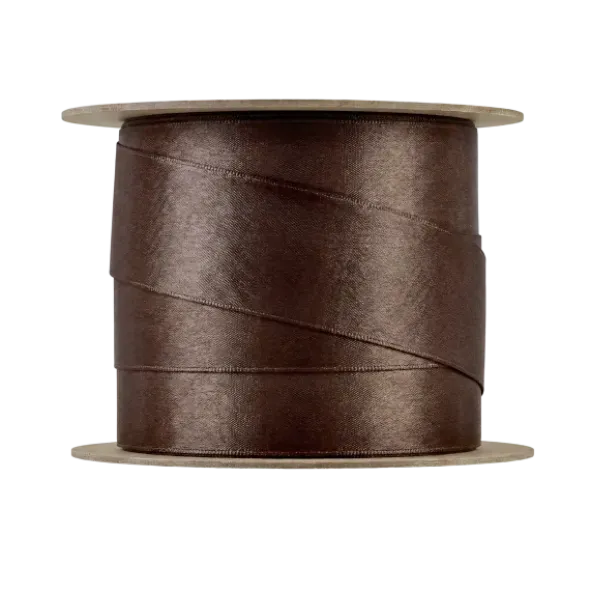 Satin Geschenkband -JUHLA- Farbe Dark Earth - Größe M
