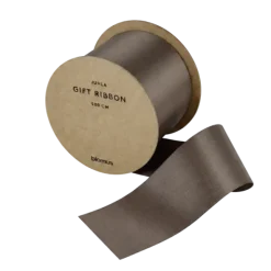 Satin Geschenkband -JUHLA- Farbe Coffee - Größe L