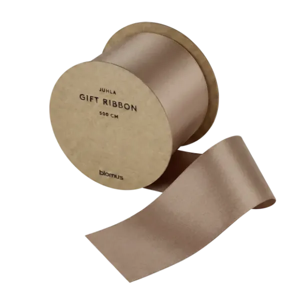 Satin Geschenkband -JUHLA- Farbe Tan - Größe L