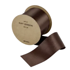 Satin Geschenkband -JUHLA- Farbe Dark Earth - Größe L