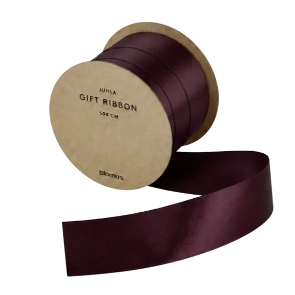 Satin Geschenkband -JUHLA- Farbe Midnight Plum - Größe M