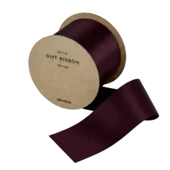 Satin Geschenkband -JUHLA- Farbe Midnight Plum - Größe L