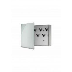 Schlüsselkasten Glas-Magnettafel -VELIO- Farbe White - size 30 x 20 cm