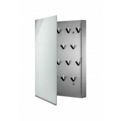 Schlüsselkasten Glas-Magnettafel -VELIO- Farbe White - size 30 x 40 cm