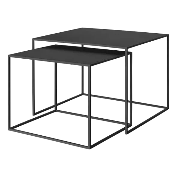 Set 2 Beistelltische -FERA- Farbe Black - Größe L