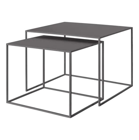 Set 2 Beistelltische -FERA- Farbe Steel Gray - Größe L