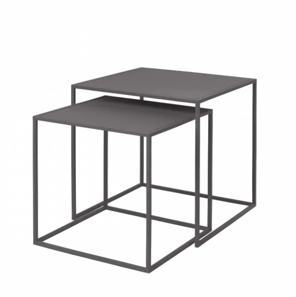 Set 2 Beistelltische -FERA- Farbe Steel Gray