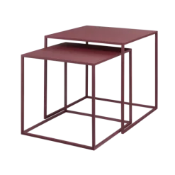 Set 2 Beistelltische -FERA- Farbe Port