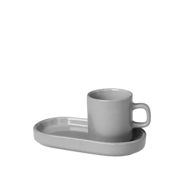 Set 2 Espressotassen -PILAR- Farbe Mirage Gray - Größe 50 ml