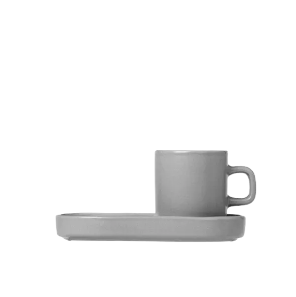 Set 2 Espressotassen -PILAR- Farbe Mirage Gray - Größe 50 ml