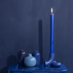 Set 2 Kerzenhalter -DOODLE- Farbe Mazarine Blue