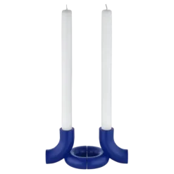 Set 2 Kerzenhalter -DOODLE- Farbe Mazarine Blue