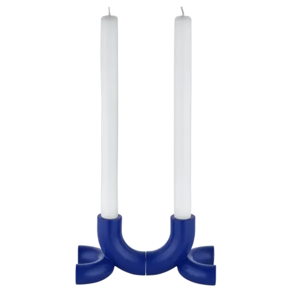 Set 2 Kerzenhalter -DOODLE- Farbe Mazarine Blue
