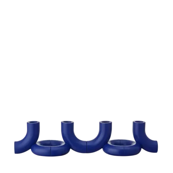 Set 2 Kerzenhalter -DOODLE- Farbe Mazarine Blue