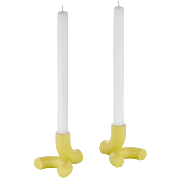Set 2 Kerzenhalter -DOODLE- Farbe Cream Gold