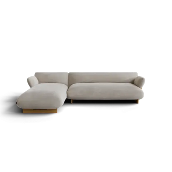 2-Sitzer Chaiselongue, links -MOCO- Farbe Desert - Stoff: Pina
