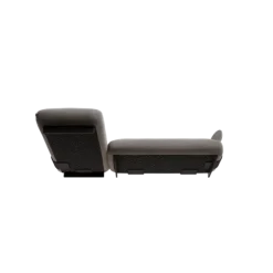 2-Sitzer Chaiselongue, links -MOCO- Farbe Zinc - Stoff: Pina