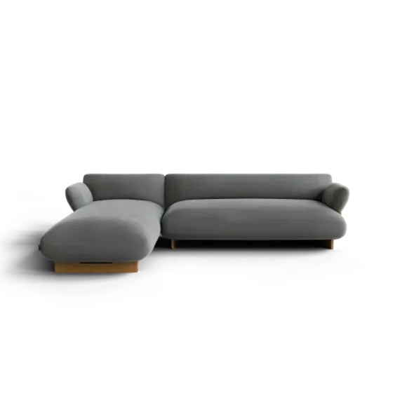 2-Sitzer Chaiselongue, links -MOCO- Farbe Desert - Stoff: kvadrat Melange Nap