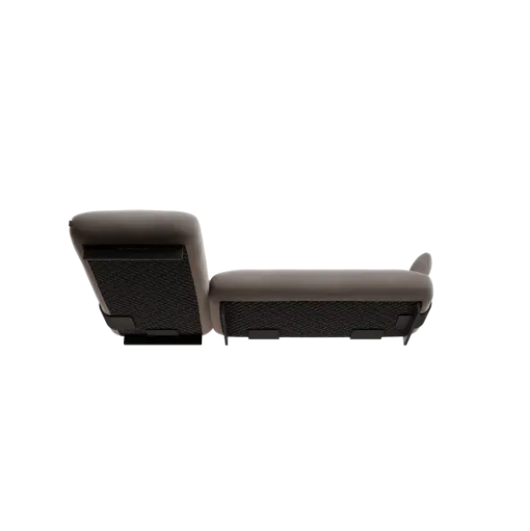2-Sitzer Chaiselongue, links -MOCO- Farbe Shitake - Stoff: kvadrat Melange Nap