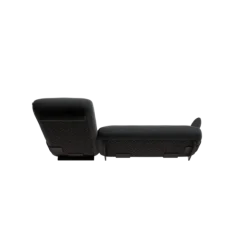 2-Sitzer Chaiselongue, links -MOCO- Farbe Coal - Stoff: kvadrat Melange Nap