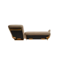 2-Sitzer Chaiselongue, links -MOCO- Farbe Shitake - Stoff: kvadrat Moss