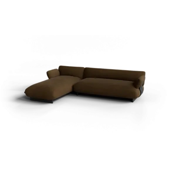 2-Sitzer Chaiselongue, links -MOCO- Farbe Agave Green - Stoff: kvadrat Moss