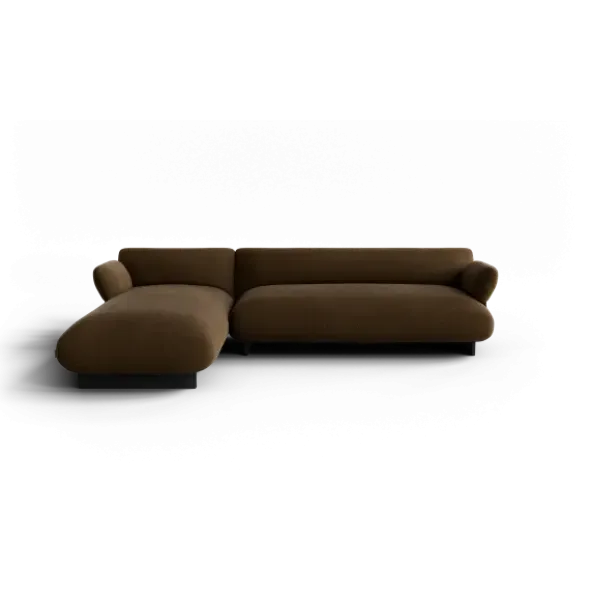 2-Sitzer Chaiselongue, links -MOCO- Farbe Agave Green - Stoff: kvadrat Moss