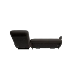 2-Sitzer Chaiselongue, links -MOCO- Farbe Taupe - Stoff: Boucla