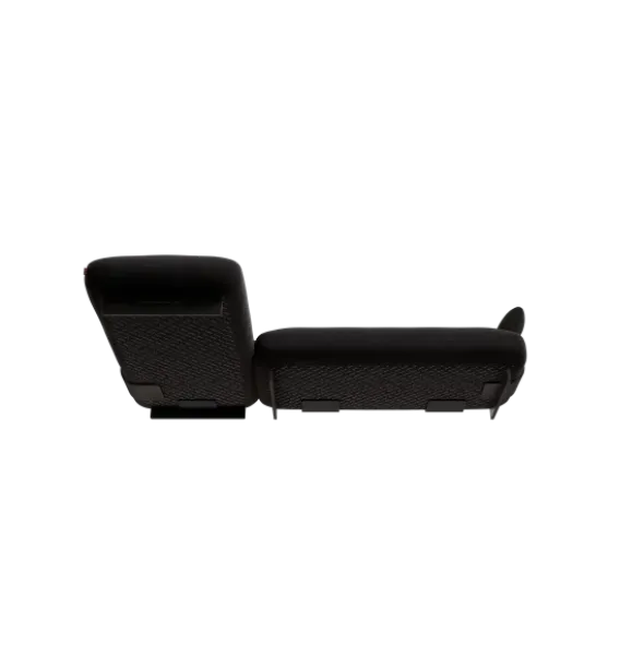2-Sitzer Chaiselongue, links -MOCO- Farbe Coal - Stoff: Boucla