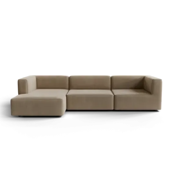 3-Sitzer Chaiselongue, links -TASI- Farbe Beige - Stoff: kvadrat Melange Nap