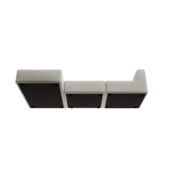 3-Sitzer Chaiselongue, links -TASI- Farbe Cloud - Stoff: kvadrat Moss