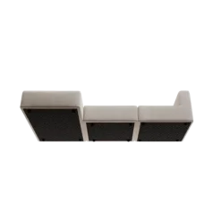 3-Sitzer Chaiselongue, links -TASI- Farbe Desert - Stoff: Pina